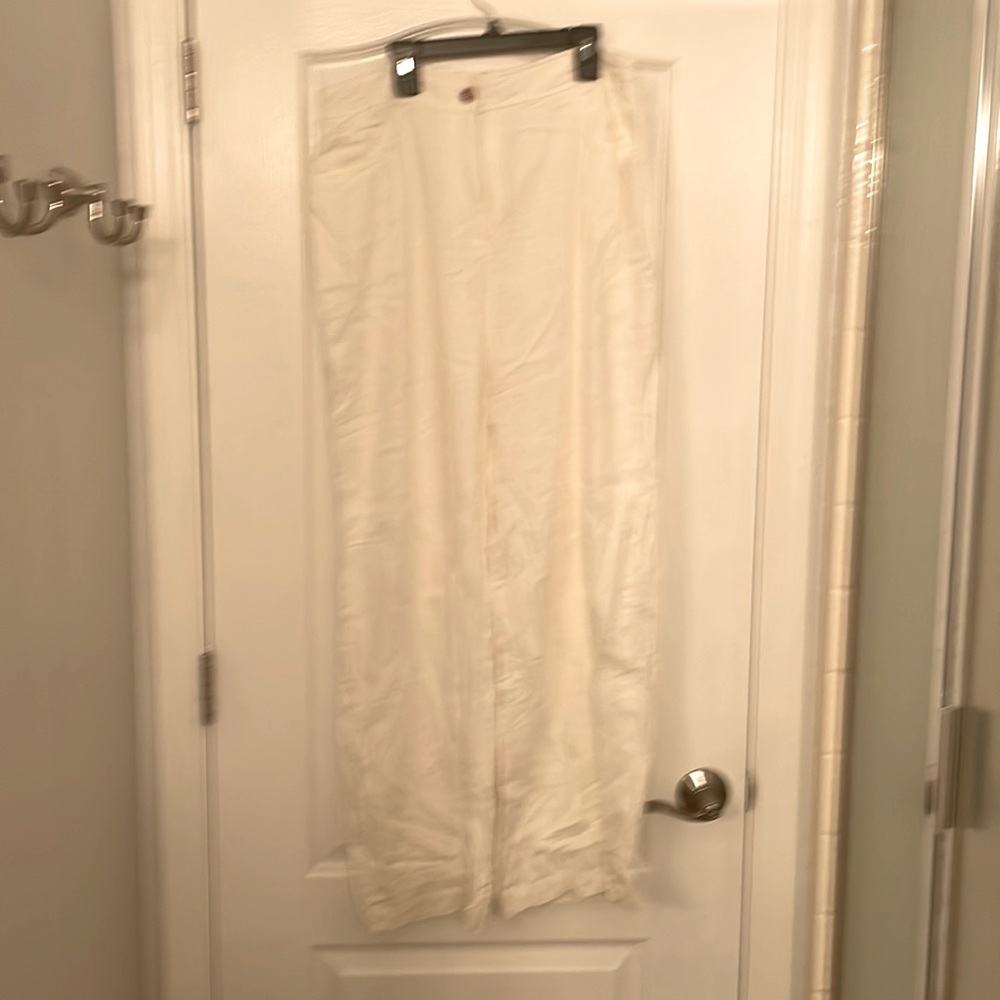 Lined linen pants